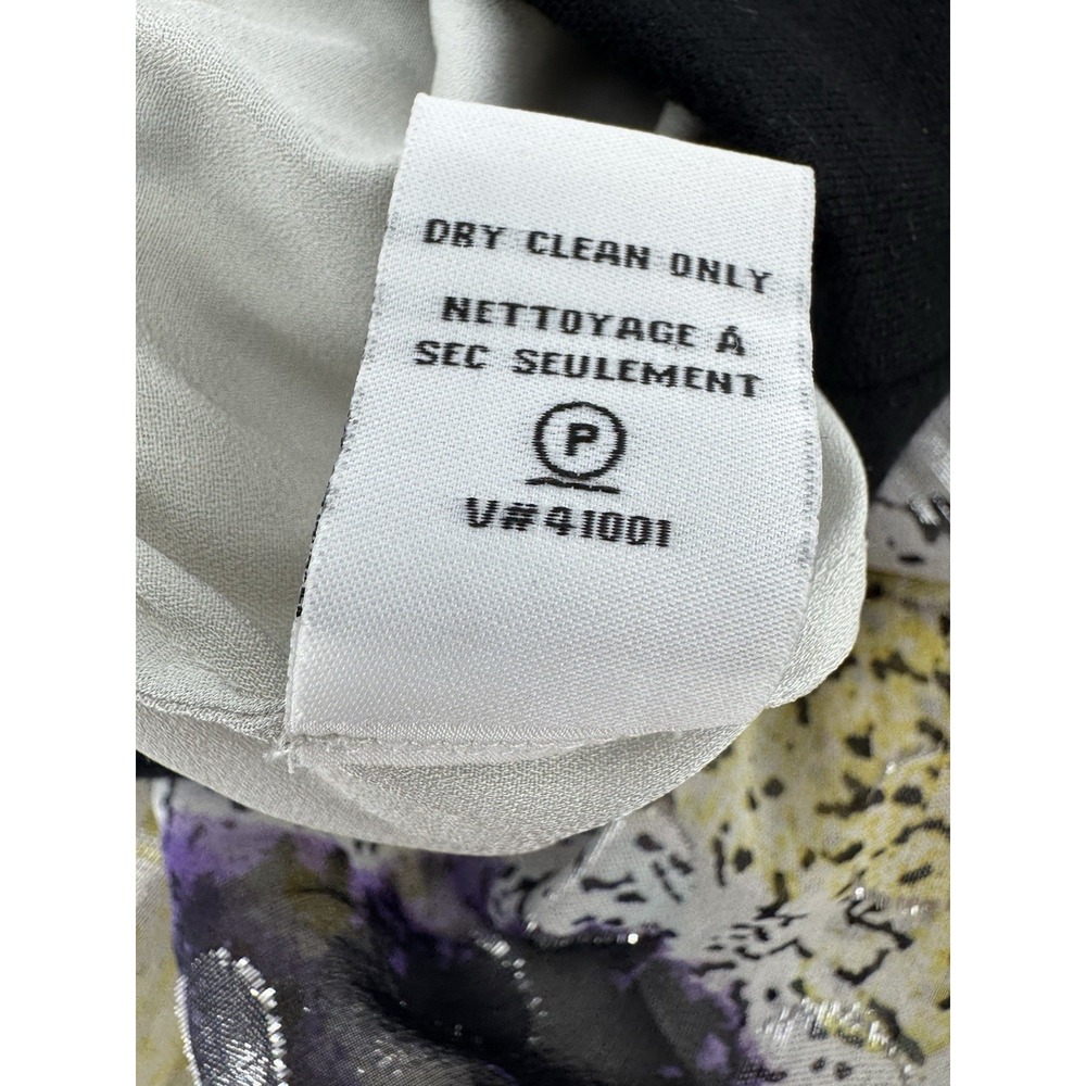 Diane Von Furstenberg Strapless Black Yellow Silk Midi Sundress Women's Size 6 - Picture 8 of 11
